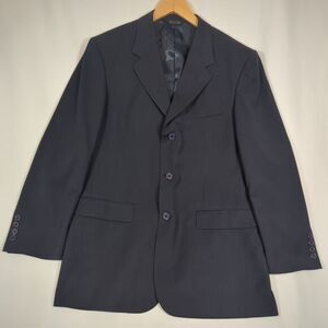 Mario Rossi Blazer Men 40 Regular Blue Striped Sport Coat Dual Vent Italy Design